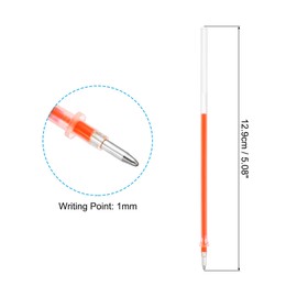 PATIKIL 1mm Gel Pens Refills, 24 Pack Fluorescence Metallic Ink Bold Point for Adults Coloring Books Scrapbooking Art Drawing Journaling, Deep Orange