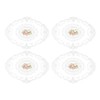 AIMALL 4-Pack Vintage Oval Crochet Placemats, Handmade French Lace Doilies,