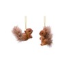 KAE Plastic Squirrel Christmas Figures, Set of 2, Brown