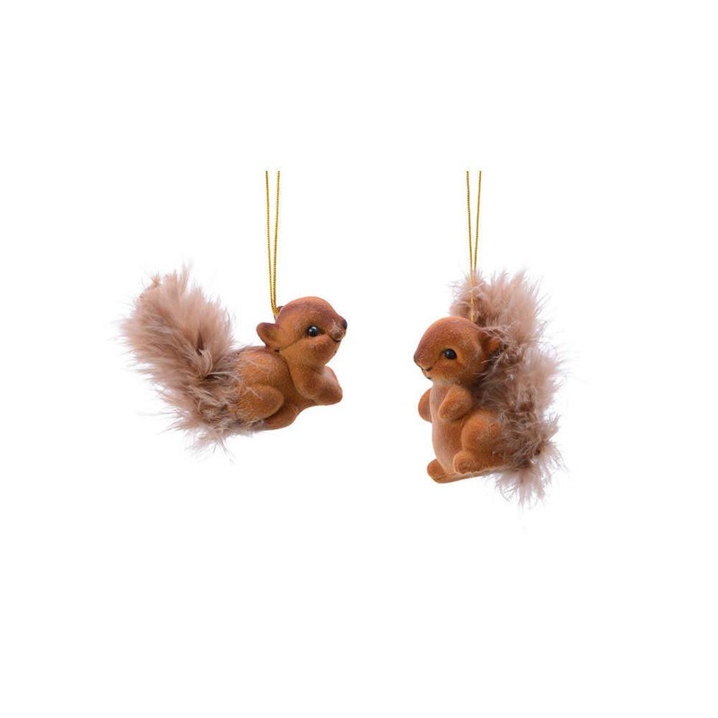 KAE Plastic Squirrel Christmas Figures, Set of 2, Brown