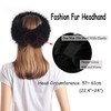 sy soul young Faux Fur Headband with Elastic for Women's