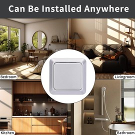 Toggle Switch 1 Way Wall Switch Silver Tone Mechanical Wall Switch 86mm Standard Switch 10A 250V