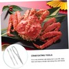 Sosoport 3pcs Zinc Alloy Crab Tools Set Seafood Eating Supplies