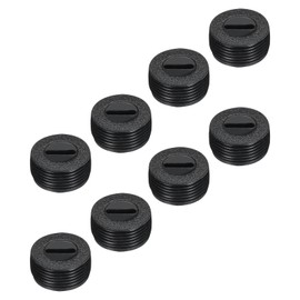 MECCANIXITY Carbon Brush Holder Cap Motor Electric Brush Plastic Cover Thread Black 16mm/0.63 Inch OD Pack of 8