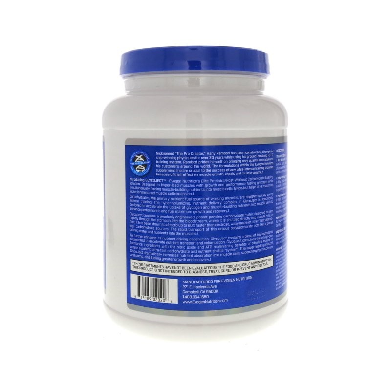 Evogen GlycoJect Extreme Karbolyn Carbohydrate Powder Wild Berry 36 Servings