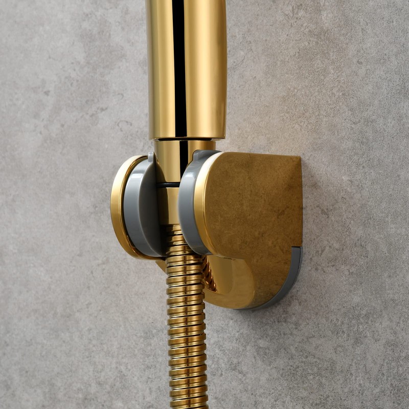 Tecmolog ABS Shower Head Holder Adjustable Wall Mount Bracket for