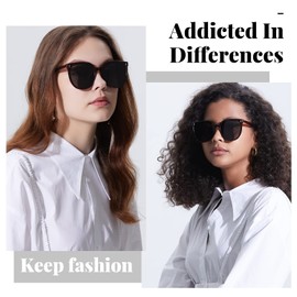 Veda Tinda Oversized Sunglasses for Womens Men Trendy Trendy Square Fashion Big Large Retro Big Sun Glasses UV400 Protection Sun glasses Sticker for DIY (Tortoiseshell) C04S02