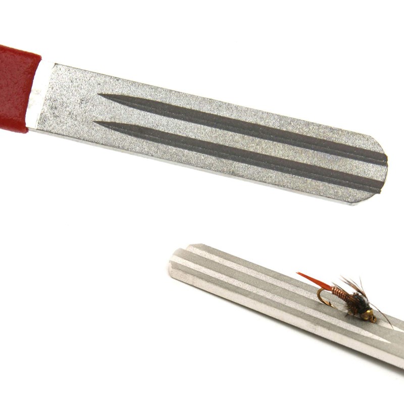 YINETTECH Crap Shape Hook Diamond Sharpener Dual Sided with Lanyard