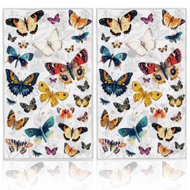 ACRNIGHEET 2PCS Butterfly Bath Towels 30" x 18" Butterfly Hand Towels Dish Towels for Kitchen Decorative Soft Absorbent Farmhouse Bathroom Gifts Hand Towels for Kitchen Bathroom Spa Sport Housewarming