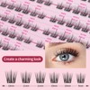 Mlen Diary Lashes Clusters,120 Cluster Lashes 10-14mm D Curl Individual