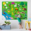 WATINC Felt Zoo Board Set 42 Pieces Preschool Wild Jungle