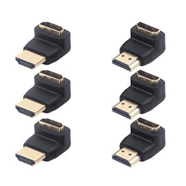 VCE 3 Combos 3D & 4 K Support HDMI 90 Degree and 270 Degree Male to Female Adapter