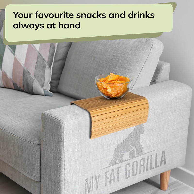 BAM BOO BOX - Sofa Arm tray, Bamboo Sofa tray,