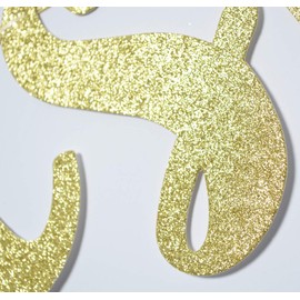 Best Day Ever Banner Hanging Garland for Wedding Decorations Bridal Shower Photo Prop Engagement Party Sign (Gold Glitter)