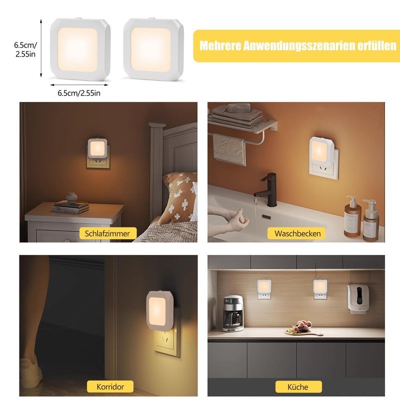 Adamyee LED Night Light Socket Children's Night Light with Motion