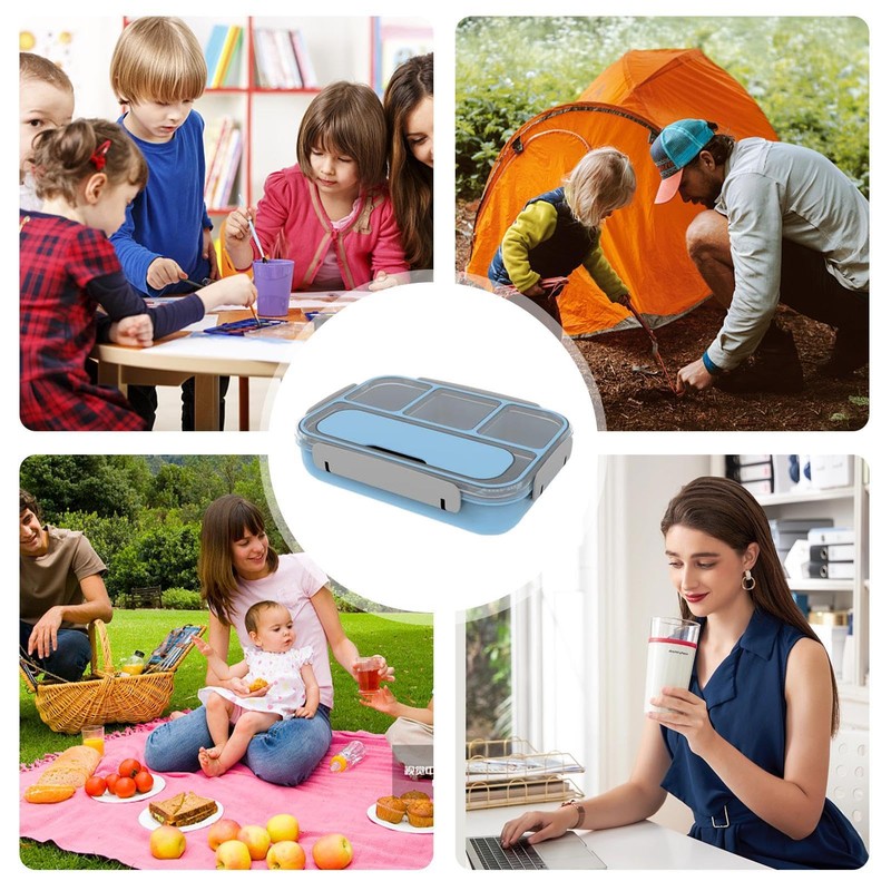 Leak Proof Lunch Box - Leak-Proof 4 Grids Divided Lunch