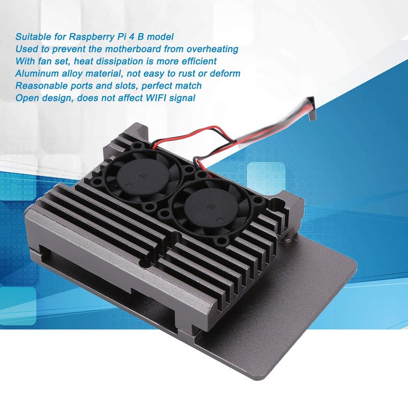 Aluminum Alloy Cooling Case Heat Dissipation Enclosure with Fan for