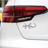 3D Lizard Car Truck Label Emblem Sticker Silver SE00005 100ea