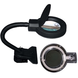 Lumagny Clip-On Fluorescent Desk Lamp | 3.5" Dual-Power Lens (3X & 8X) | Flexible Neck | Integrated Clip | Ideal for Precision Work | Ultimate Tool for Jewelers, Repair Professionals