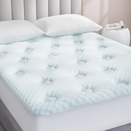 Hansleep Memory Foam Mattress Topper King, Gel King Mattress Topper with Deep...