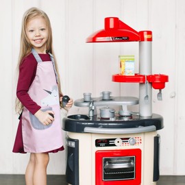 FenFang Children's Apron Boys Girls Apron Children for Kitchen Adjustable Painting Apron Cooking Apron Art Apron Kitchen Apron for Baking Party Painting Garden Crafts 2-12 Years, pink, L