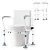 COSTWAY Foldable Toilet Safety Frame, Height & Width Adjustable Toilet