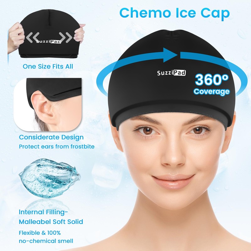 SuzziPad Ice Pack Stress Relief Cap & Cooling Socks &