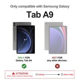 Dexnor Full-body Case, Heavy Duty Rugged Shockproof Dual Layer Bumper Protective Cover with Built-in Screen Protector & Kickstand - Black