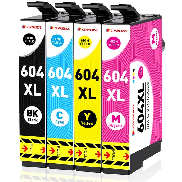 Clywenss 604 XL Cartridges Compatible with Epson 604XL Printer Cartridges