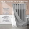 3-in-1 Shower Curtain Set, 72" x 72" Waffle Texture Shower