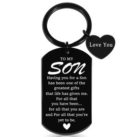 OEHEDOU To My Son Gifts Father's Day Gifts For Son Birthday Gifts For Son Adult From Mom Dad Son Gifts From Mom Son Birthday Gifts For Adult Son Gift Ideas To My Son From Mom Son Keychain