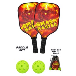 Smash Master Fiberglass Honeycomb Pickleball Paddle Set