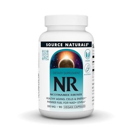Source Naturals NR, ribósido de nicotinamida, suplemento dietético vegano para mitocondrias, envejecimiento saludable, células y energía*, combustible