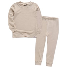 VAENAIT BABY Kids Long Sleeve Modal Sleepwear Pajamas 2pcs Set Modal Beige JS