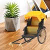 FUZHUI Retro Rickshaw Model - Nostalgic Zinc Alloy Detailed Rickshaw