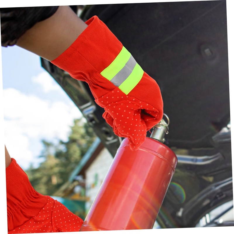 IWOWHERO Insulated Firefighting Gloves Non Slip Heat Resistant Extrication Gloves