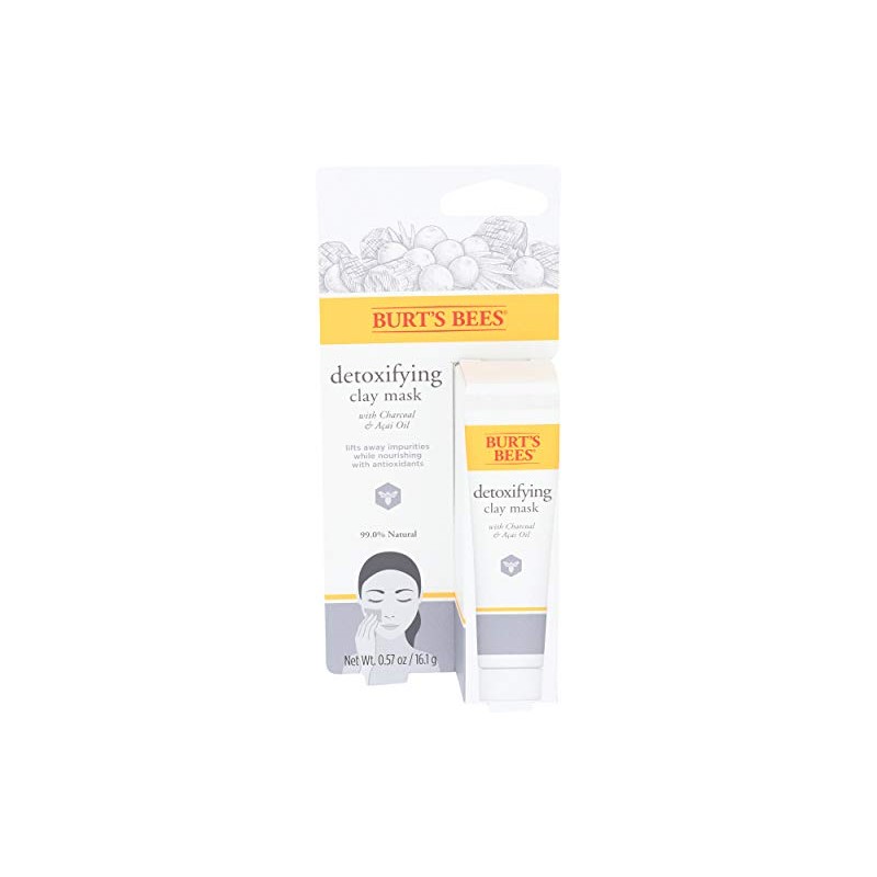 Burt's Bees Detoxifying Clay Mask for Unisex, 0.57 Ounce