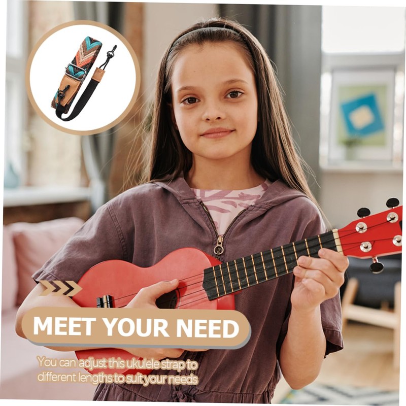 TOYANDONA Ukulele Shoulder Strap No Drill Ukulele Strap Bass Strap