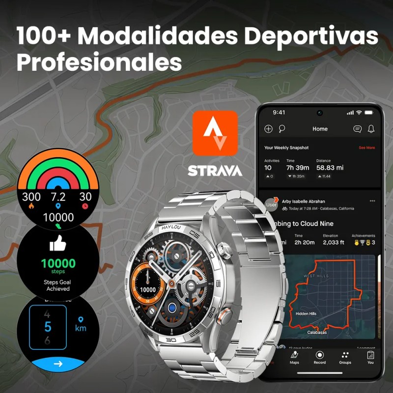 Reloj Inteligente Haylou Solar 5 Bt5.3 Reloj Con Doble Banda