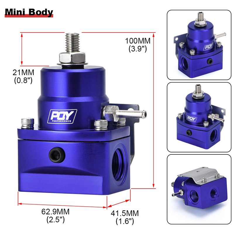 PQY Fuel Pressure Regulator AN8 Feed & AN6 Return Line