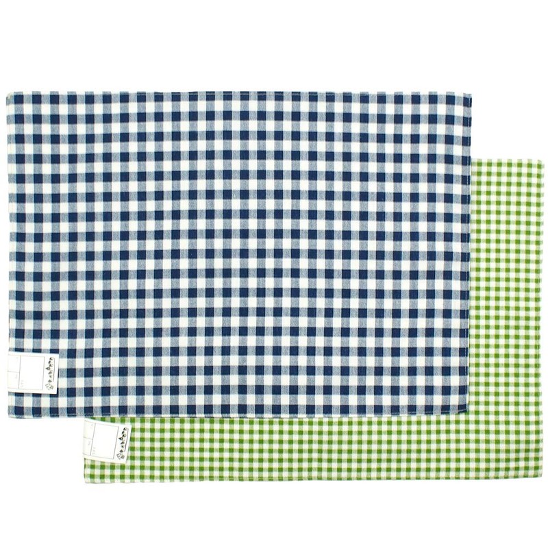 namioto haf102104 Placemat, Navy & Green Check