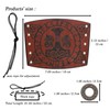 Eigso 1 Pair Brown Leather Embossed Viking Symbol Armband Armor