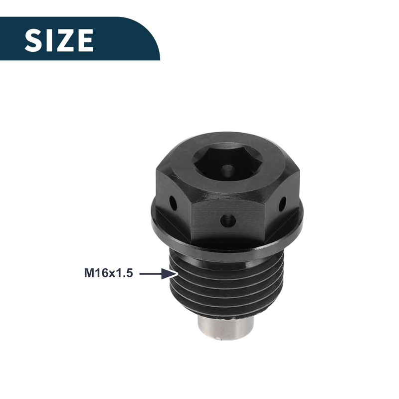 REPAIROCK M16x1.5 4MM Magnetic Oil Drain Plug Titanium Alloy Sump