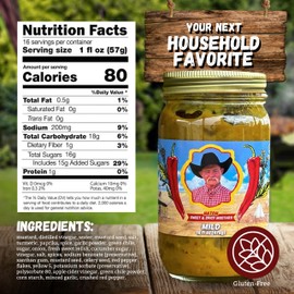 Kent Rollins Sweet and Spicy Mustard - Sauce Made with Hatch Chile & Mustard Seeds - Ideal for Sandwich Dressing, Hamburgers, Hotdogs, Pork or Brisket Rub - 16 fl oz