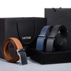 VATAN Men's Belt Leather Ratchet Belt for Men Dress Casual