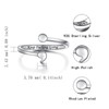 MANBU Sterling Silver Semicolon Ring for Women: I am Enough