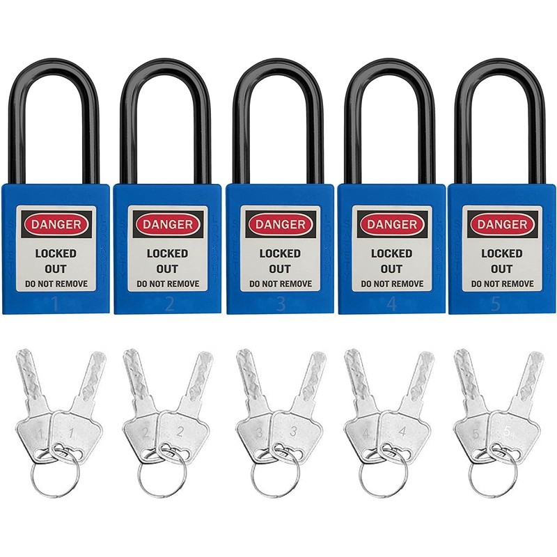 SAFBY Lockout Tagout Locks Loto Safety Padlock, Keyed Differently, OSHA