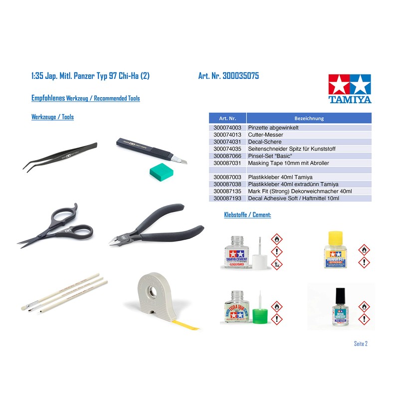 Tamiya Models Chi Ha Type 97 Tank (Japanese)