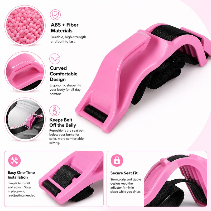 Pregnancy Seat Belt Adjuster for Car Comfort – Maternity Lap