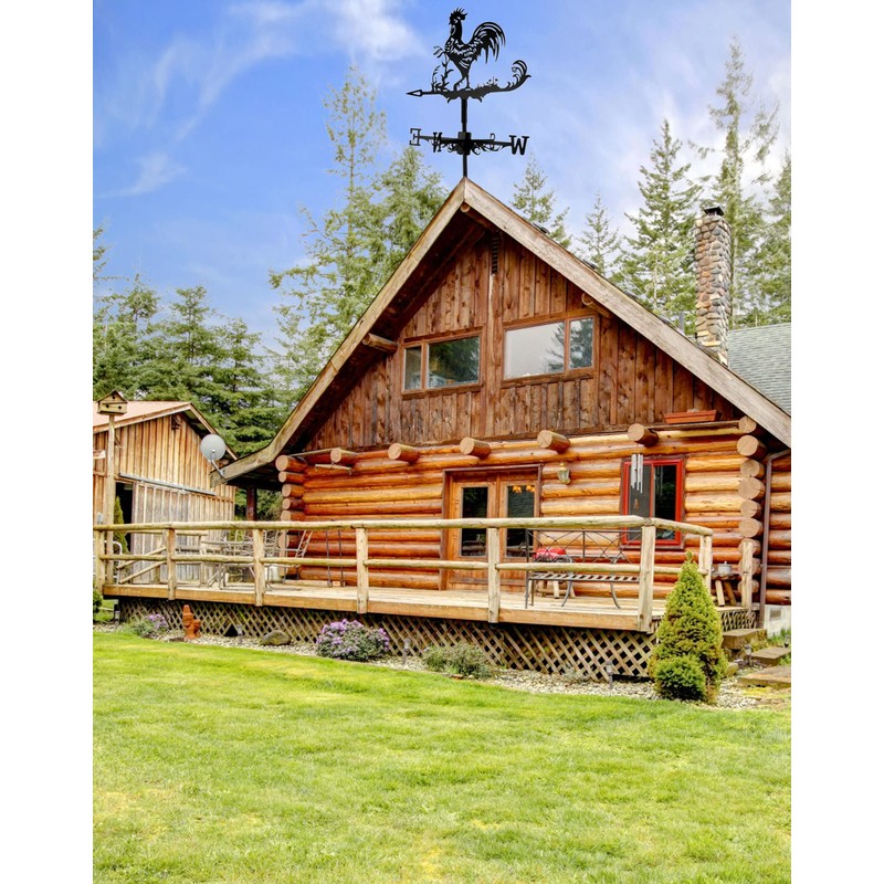 QWORK® Weather Vane Retro Metal Wind Direction Indicator for Garden